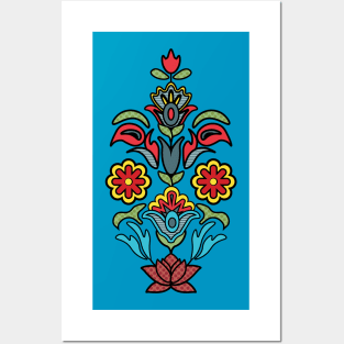 Floral Illustration Indian Ethnic Art Posters and Art